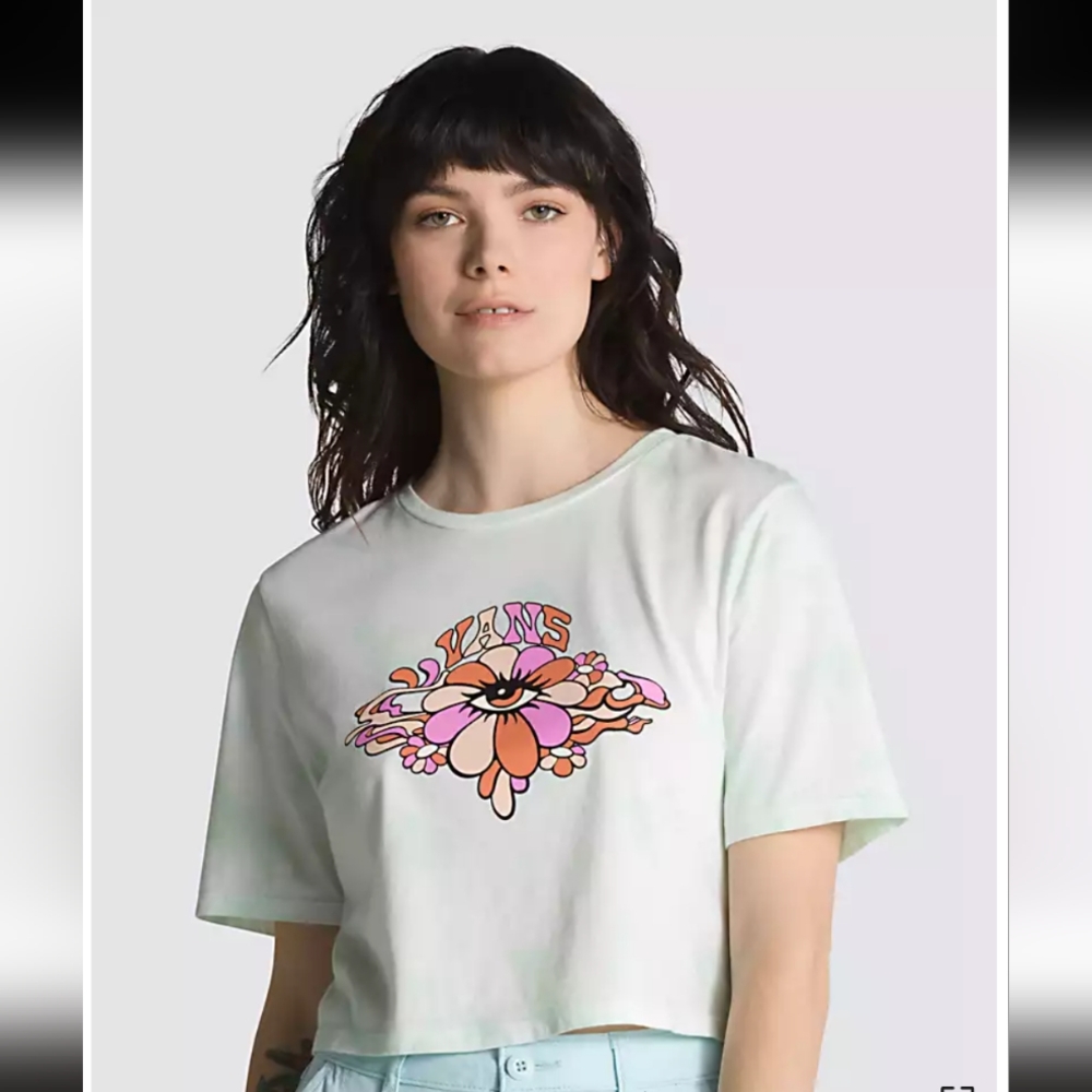 Vans Psychedelic Eye Print Crop Tee